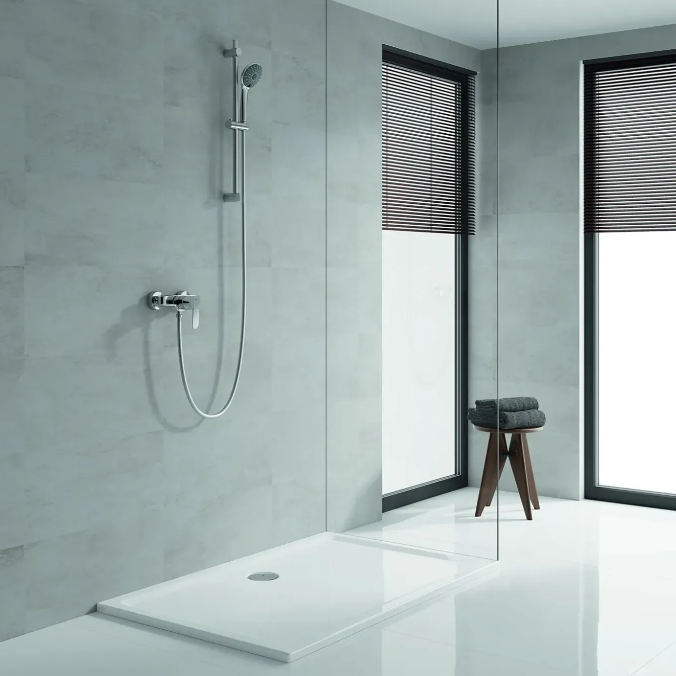 Grohe doucheset Vitalio Joy 110mm 3 stralen chroom