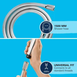 GROHE Doucheslang VitalioFlex Comfort - Anti-torsie - Universeel - Chroom - 150cm