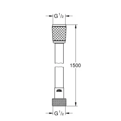 GROHE Doucheslang VitalioFlex Comfort - Anti-torsie - Universeel - Chroom - 150cm