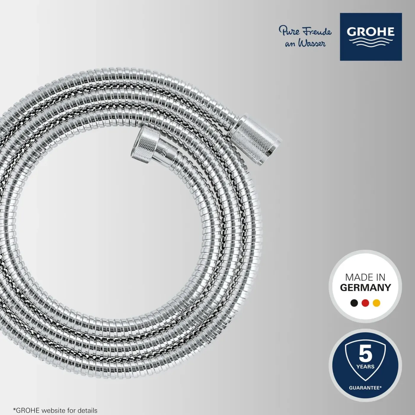 Grohe Doucheslang VitalioFlex Metal - Anti-torsie - Universeel - Chroom - 175cm