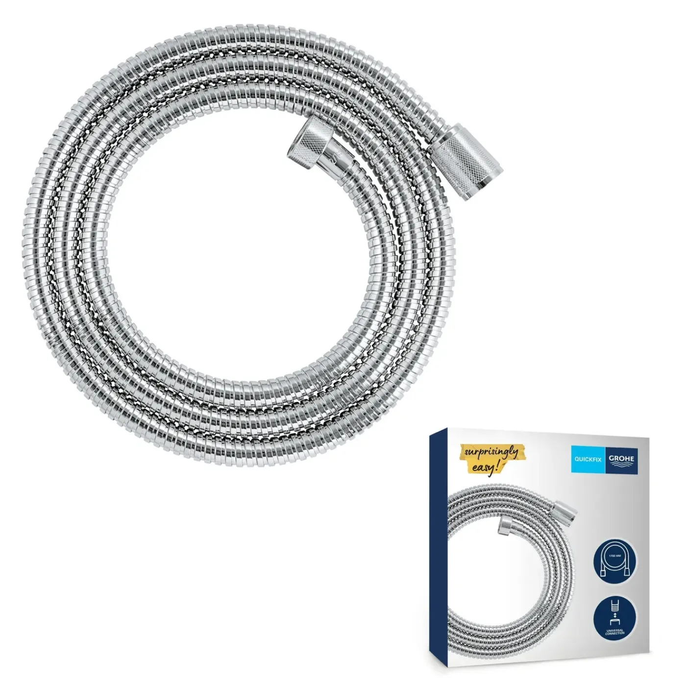 Grohe Doucheslang VitalioFlex Metal - Anti-torsie - Universeel - Chroom - 175cm