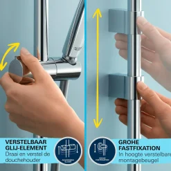 Grohe Douchestang Vitalio Universal - Universeel - Verstelbaar - Chroom - 60cm