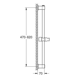 Grohe Douchestang Vitalio Universal - Universeel - Verstelbaar - Chroom - 60cm