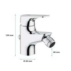 Grohe Eéngreepsbidetmengkraan Start Flow Hoogte Onder Uitloop 46mm Waterbesparen