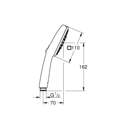 GROHE Handdouche Vitalio Comfort - 110mm - 3 Stralen - Chroom