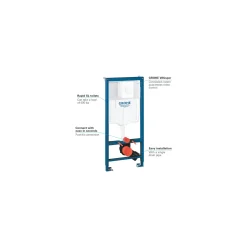 Grohe inbouwreservoir Rapid SL 3-in-1 set frame, pushplate en bevestigingsmateriaal + wit bedieningspaneel