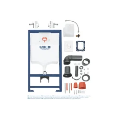 Grohe inbouwreservoir Rapid SL 3-in-1 set frame, pushplate en bevestigingsmateriaal + wit bedieningspaneel