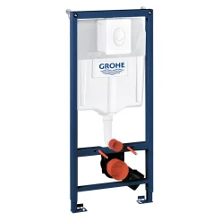 Grohe inbouwreservoir Rapid SL 3-in-1 set frame, pushplate en bevestigingsmateriaal + wit bedieningspaneel