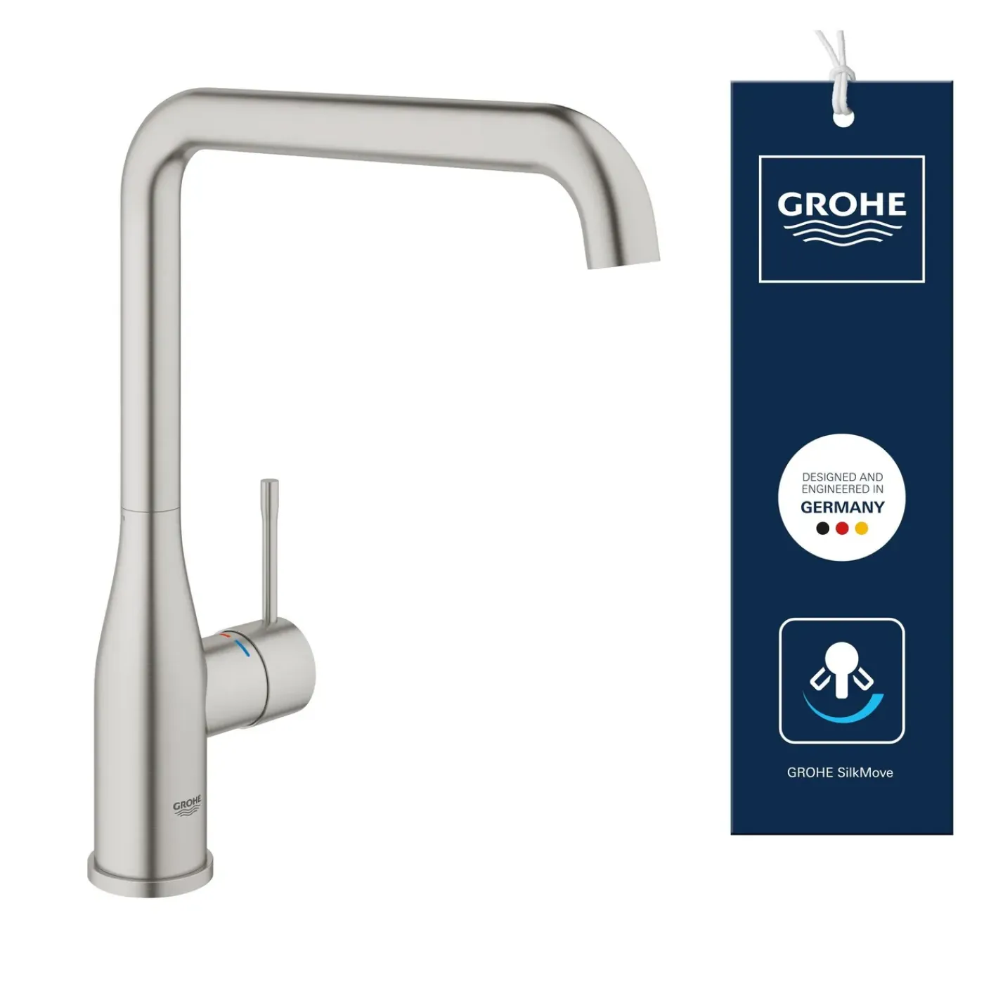 Grohe keukenmengkraan Essence supersteel mat