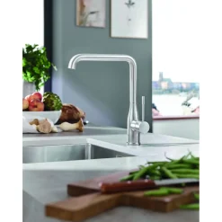 Grohe keukenmengkraan Essence supersteel mat
