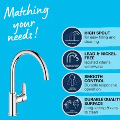 Grohe keukenmengkraan Start Alira – hoog model