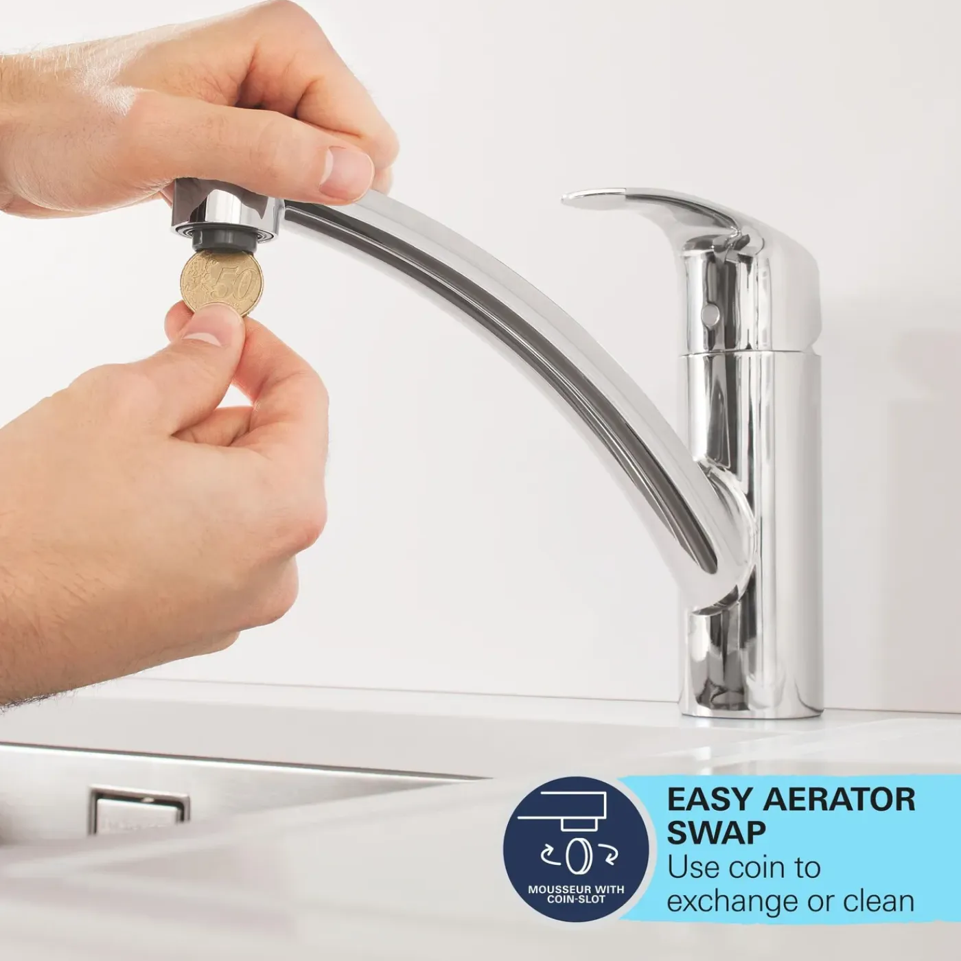Grohe keukenmengkraan Start mat zwart