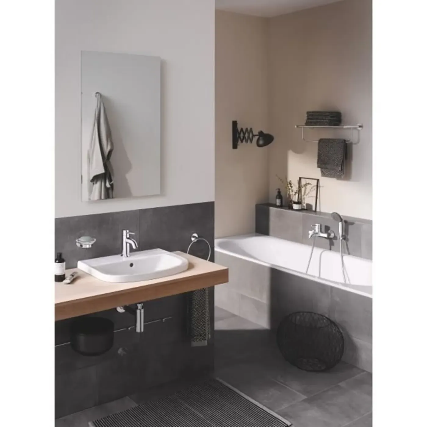 Grohe - Minta Keukenmengkraan - Uittrekbare Sproeier, Draaibare L-vormige Uitloop