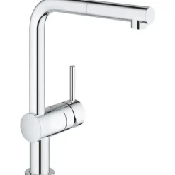 Grohe - Minta Keukenmengkraan - Uittrekbare Sproeier, Draaibare L-vormige Uitloop