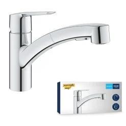 Grohe QuickFix Start Keukenmengkraan met uittrekbare handdouche Chroom