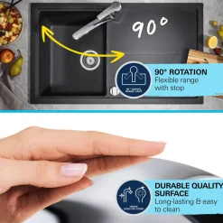 Grohe QuickFix Start Keukenmengkraan met uittrekbare handdouche Chroom