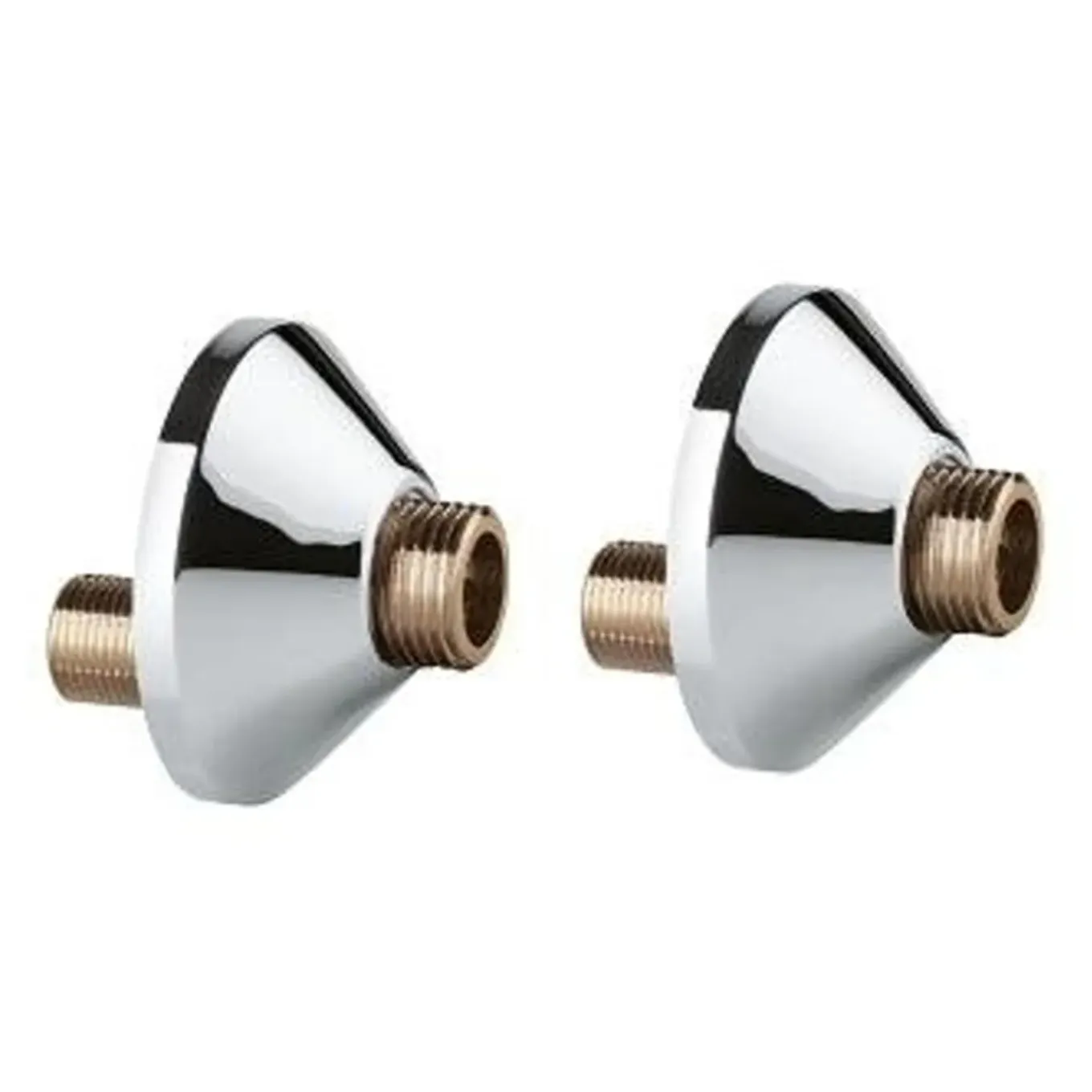 Grohe S-koppeling - Met Rozet - Per Paar - 3/8x1/2 Inch - Chroom