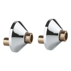 Grohe S-koppeling - Met Rozet - Per Paar - 3/8x1/2 Inch - Chroom