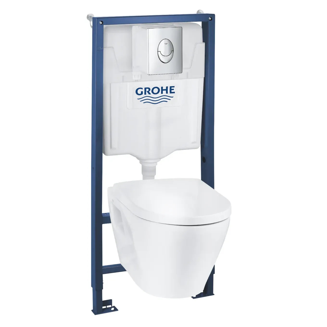 Grohe Solido Inbouwtoilet set met randloze toiletpot Serel - 4 -in-1 pack - wit