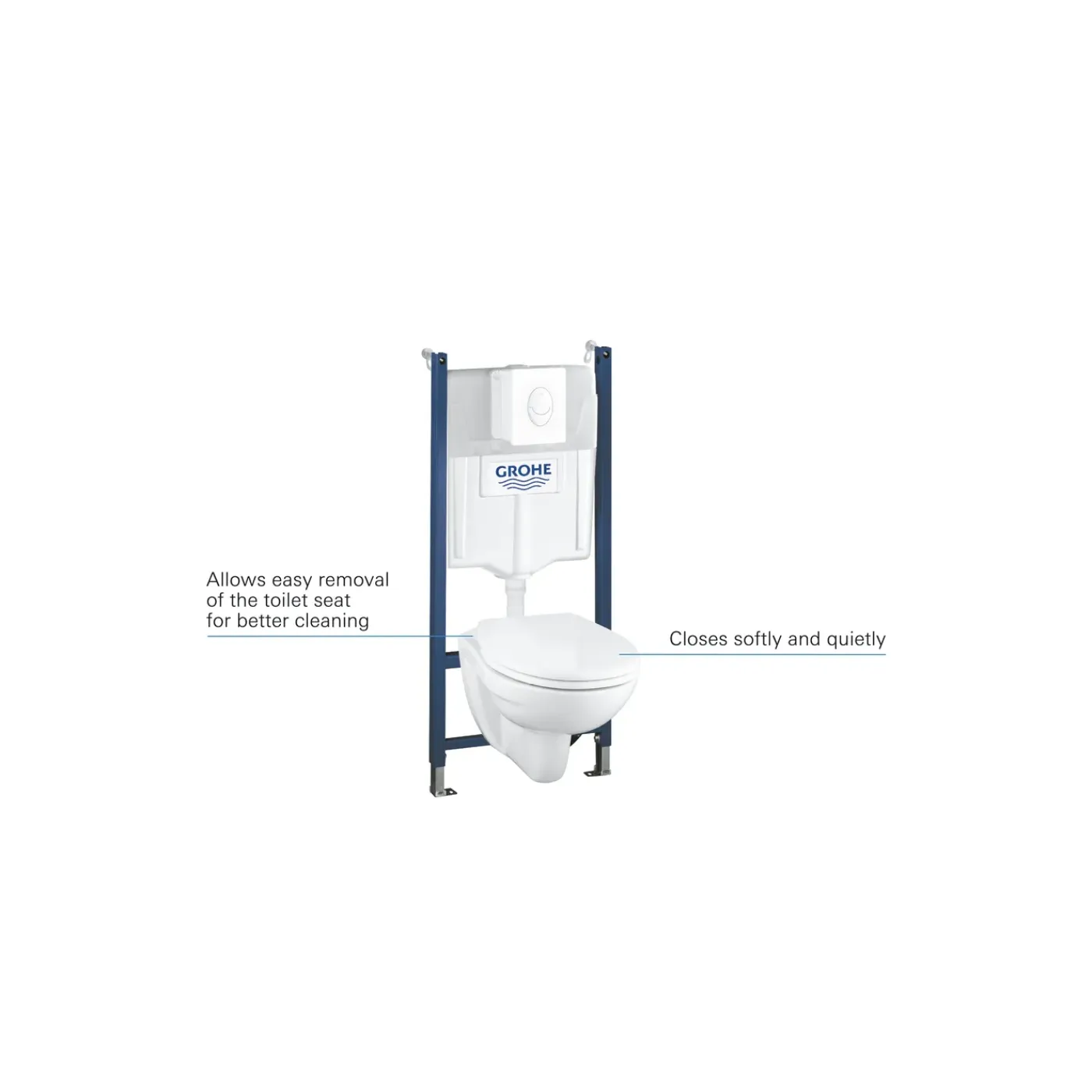 Grohe Solido Inbouwtoilet set met toiletpot - wit