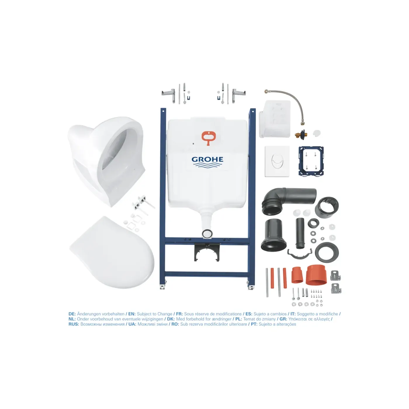 Grohe Solido Inbouwtoilet set met toiletpot - wit