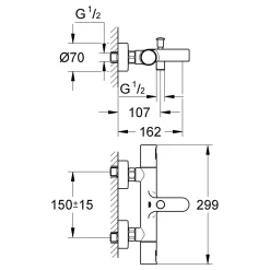 Grohe thermostatische badkraan Start Alira