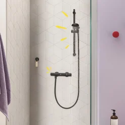 Grohe Thermostatische Douchekraan Precision Start - Mat Zwart - 15 cm