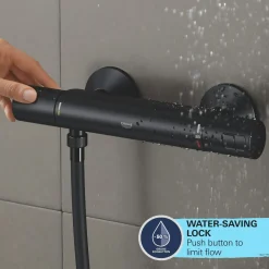 Grohe Thermostatische Douchekraan Precision Start - Mat Zwart - 15 cm