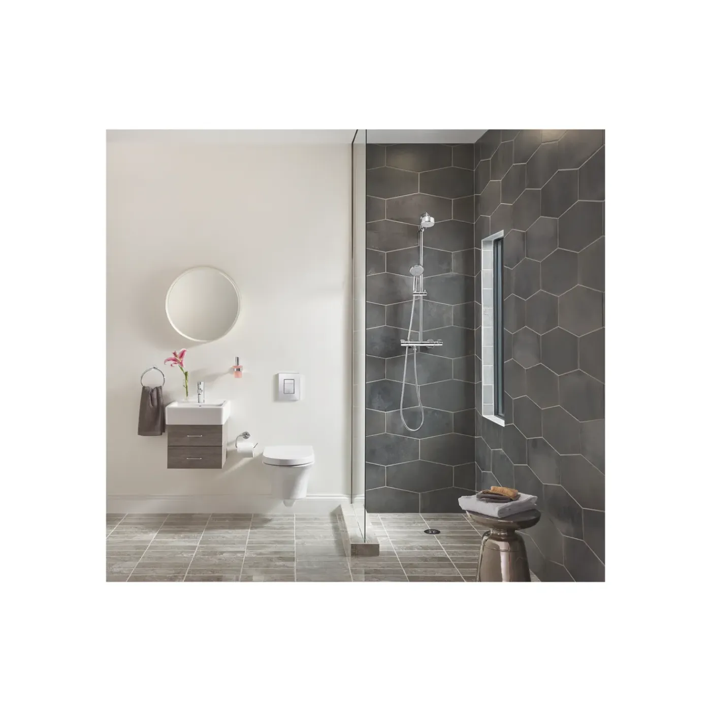 Grohe Toiletrolhouder Essentials - Messing - met Klep - Chroom