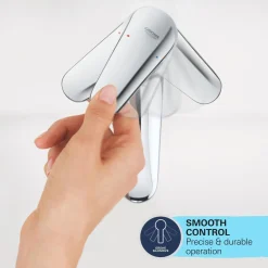 GROHE Wastafelmengkraan Start - Zwart Mat - 12,1cm