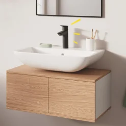 GROHE Wastafelmengkraan Start - Zwart Mat - 12,1cm