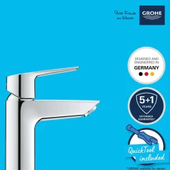 Grohe Wastafelmengkraan Start - EcoJoy - Push-open - Chroom - 19,8cm