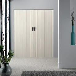 Grosfillex vouwdeur 'Axia' - PVC - Wit hout - 205x84cm
