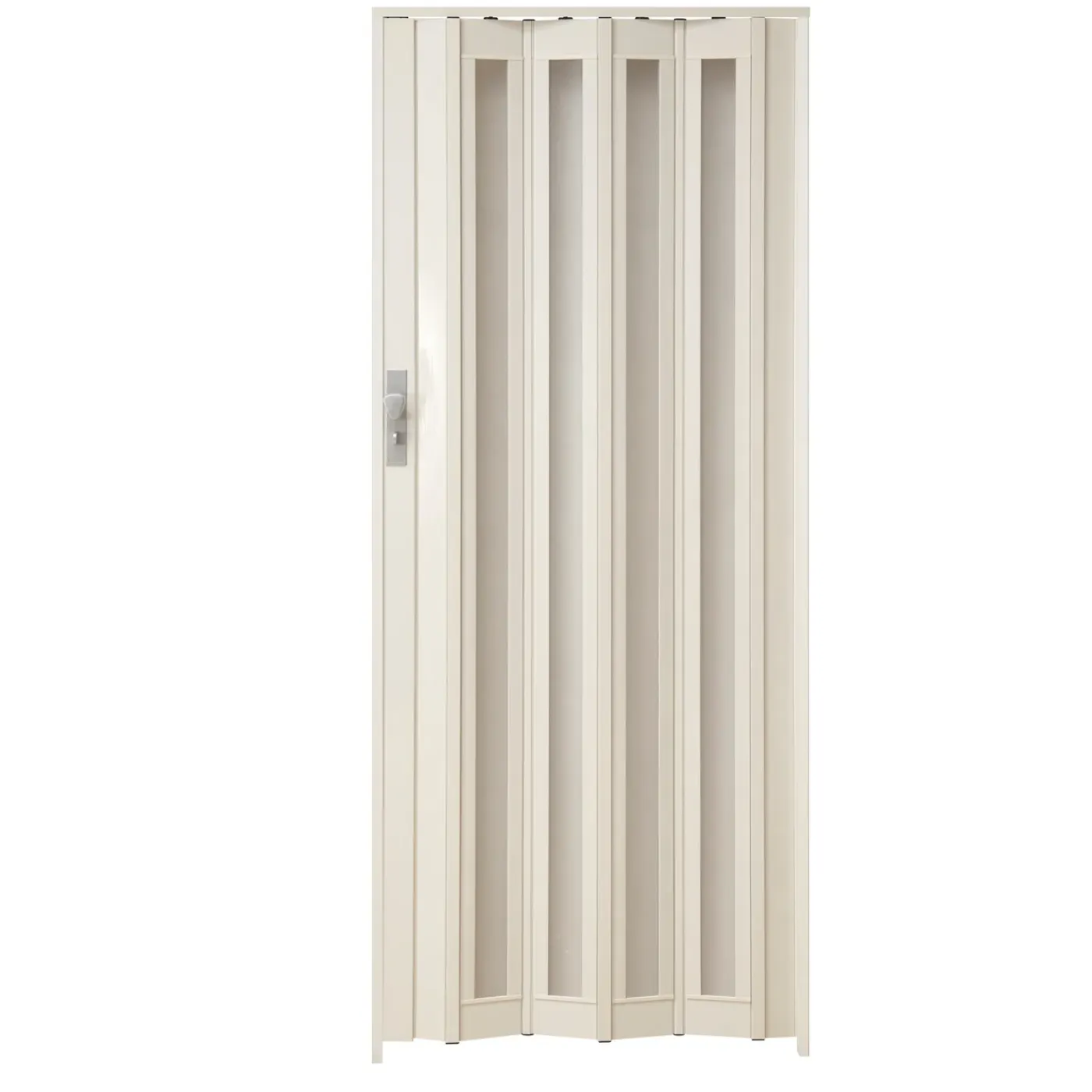 Grosfillex vouwdeur 'Larya' - PVC - wit - glans - met vensterlamellen - 205x84cm