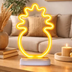Grundig Neon Lamp Ananas 23 -5x11 -2cm Geel