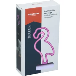 Grundig Tafellamp Flamingo Neon Lamp - Oplaadbaar Met 42 Led
