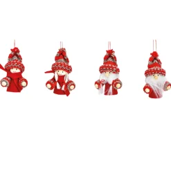 G. Wurm Kersthangers - 4x - Kerstmannetjes - 8 Cm