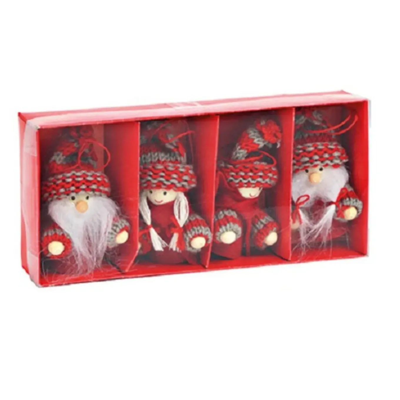 G. Wurm Kersthangers - 4x - Kerstmannetjes - 8 Cm
