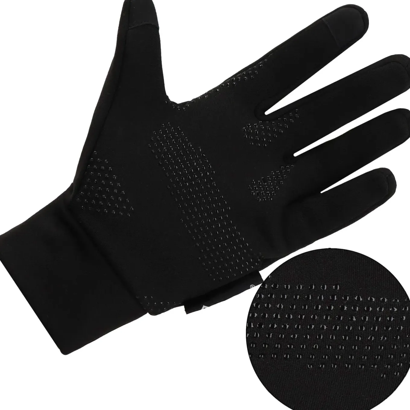 Handschoenen - Touch - Stretch - Zwart - Nylon - Unisex - Maat L