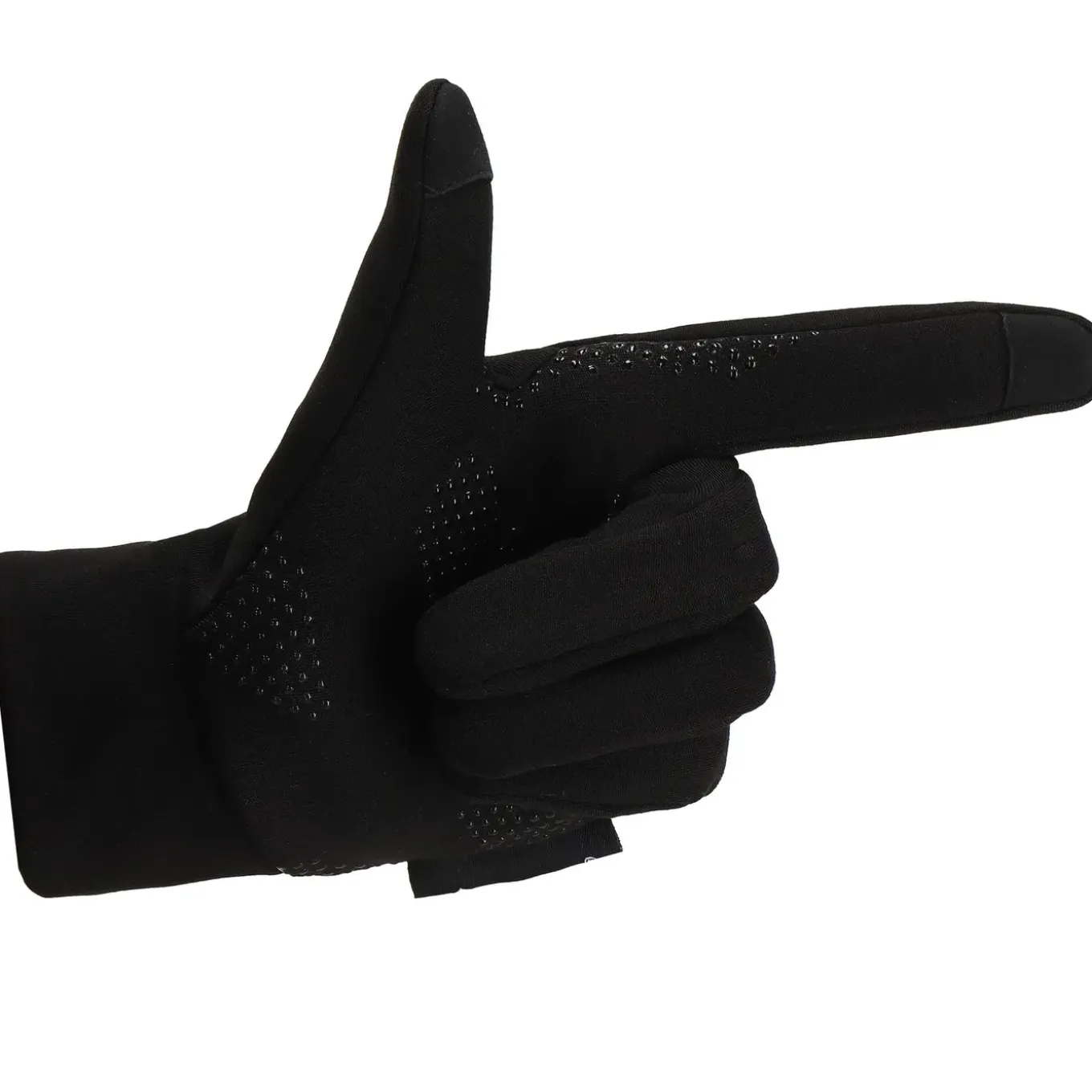 Handschoenen - Touch - Stretch - Zwart - Nylon - Unisex - Maat M