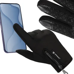 Handschoenen - Touch - Zwart - Nylon - Unisex - Maat Xl