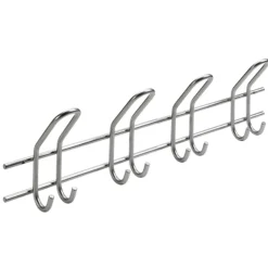 Hangstang 530x142mm 4 dubbele haken grijs