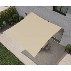 Hanse Schaduwdoek Vierkant Waterafstotend 2x2 M Zonnedoek Creme