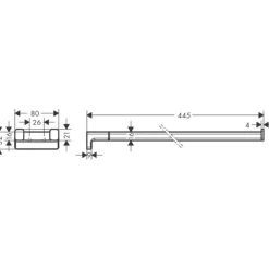 Hansgrohe Addstoris Dubbele Handdoekhouder 45 Cm Chroom