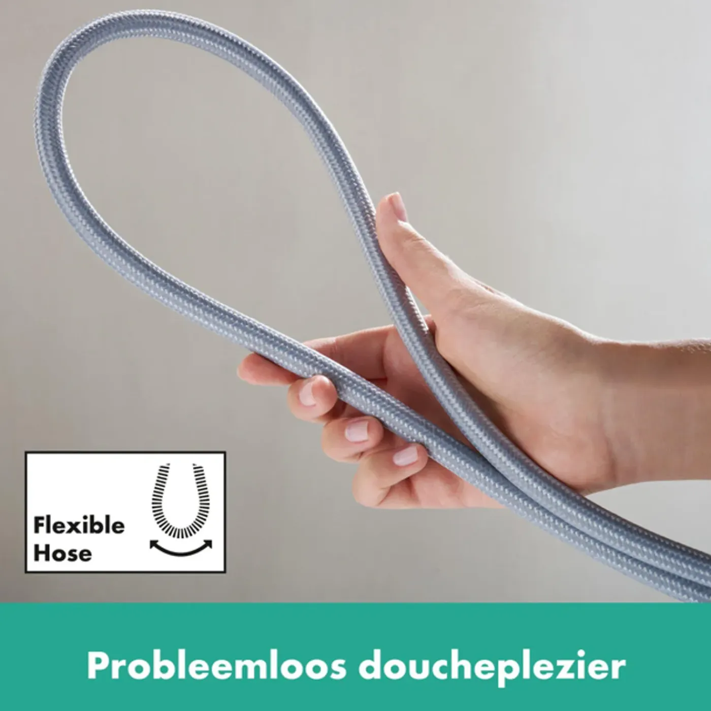 Hansgrohe Designflex Textiel - Doucheslang - 160cm - Hoogglans Chroom
