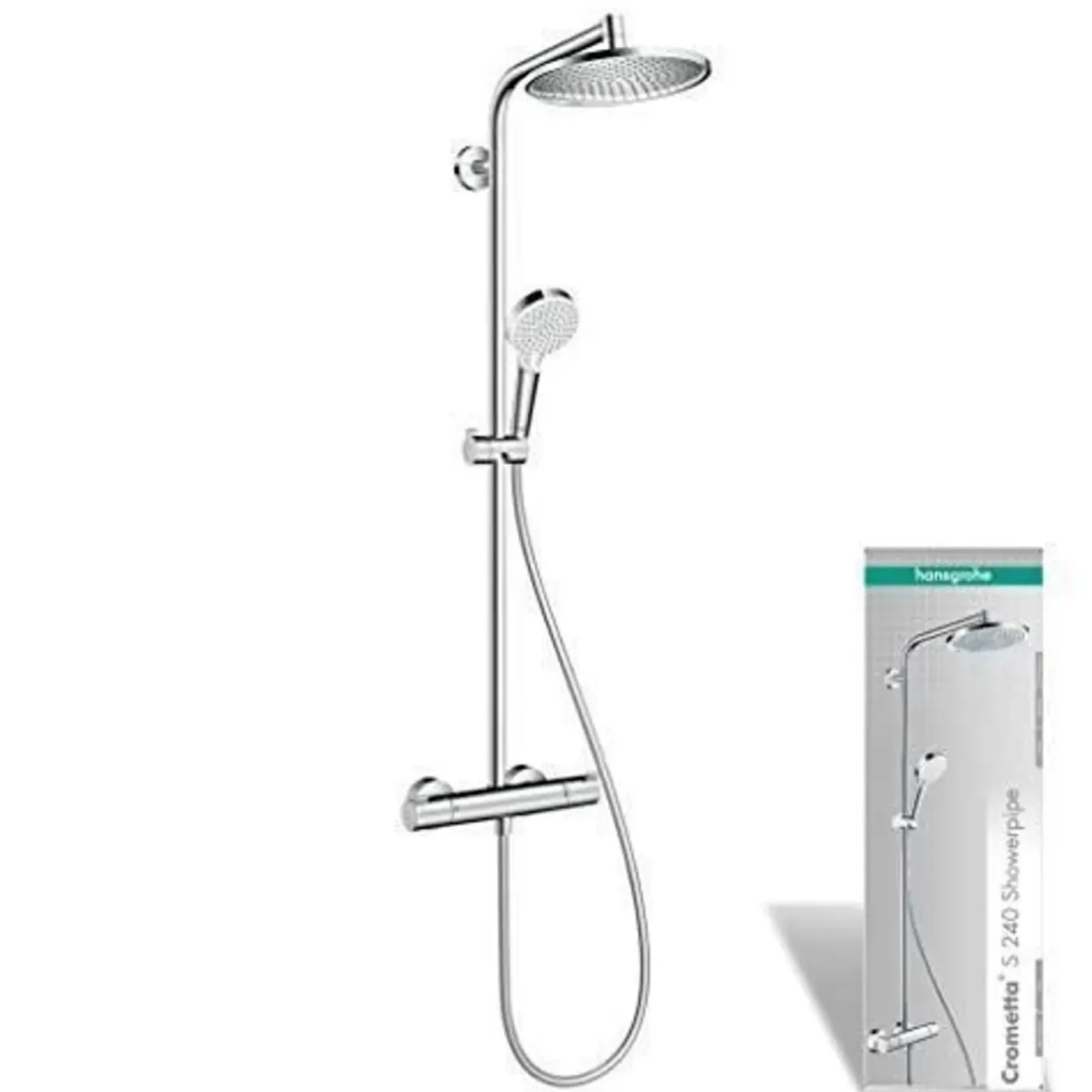 Hansgrohe - Douchepijp Crometta S - Enkele Straal, Ecosmart Technologie - 240 Mm