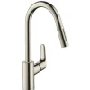 Hansgrohe Focus M41 Eengreeps Keukenmengkraan - 240 Met Uittrekbare Vuistdouche - 2 Straalsoorten