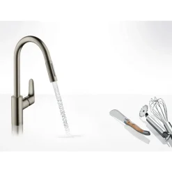 Hansgrohe Focus M41 Eengreeps Keukenmengkraan - 240 Met Uittrekbare Vuistdouche - 2 Straalsoorten