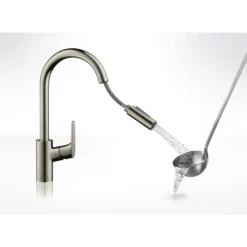 Hansgrohe Focus M41 Eengreeps Keukenmengkraan - 240 Met Uittrekbare Vuistdouche - 2 Straalsoorten