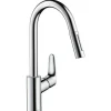 Hansgrohe Focus M41 Eengreeps Keukenmengkraan - 240 Met Uittrekbare Vuistdouche - 2 Straalsoorten